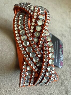 paparazzi Orange Crystal Wrap Bracelet